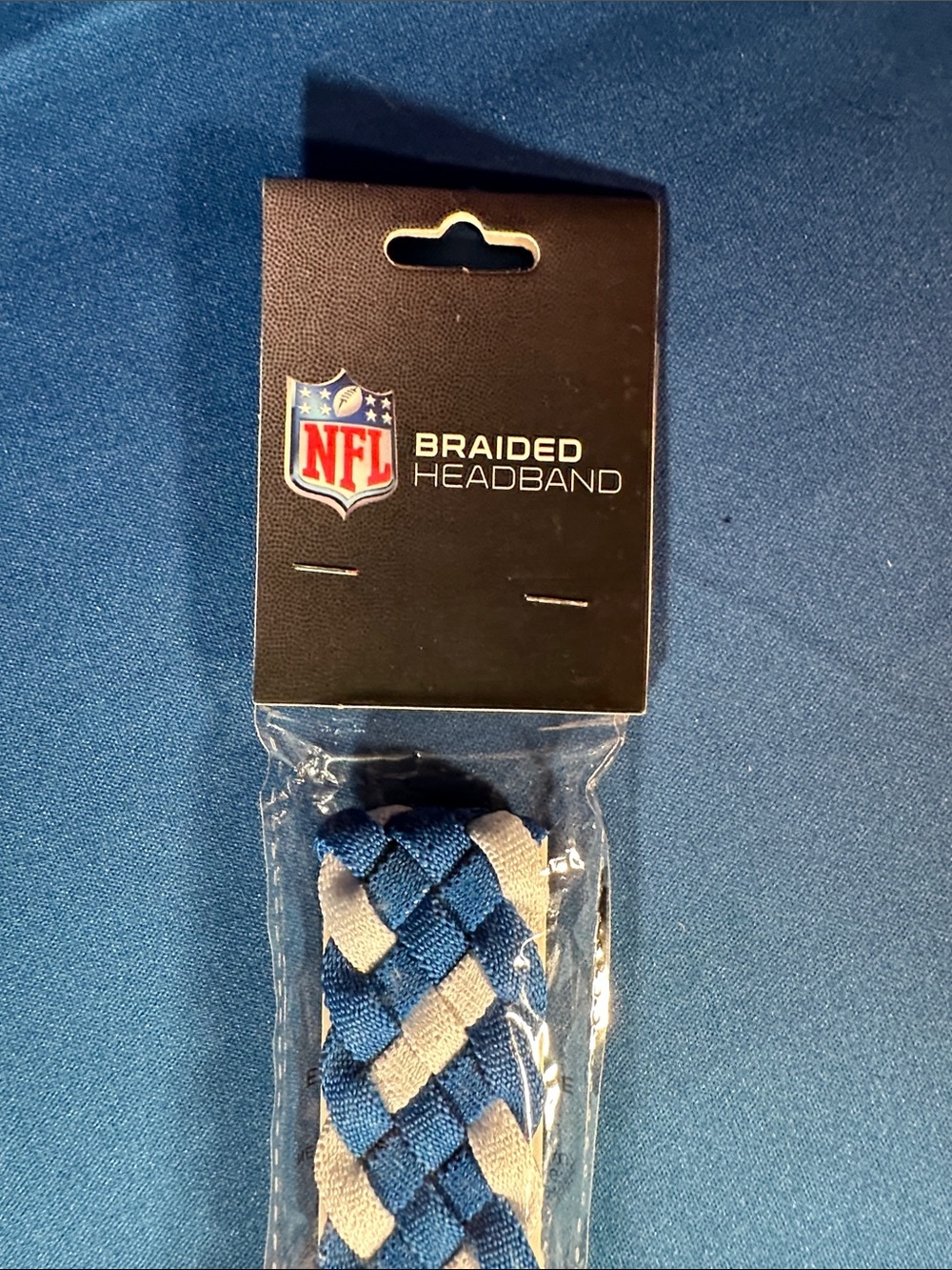 Carolina Panthers NFL Braided Headband Little Earth Blue White NEW Sealed